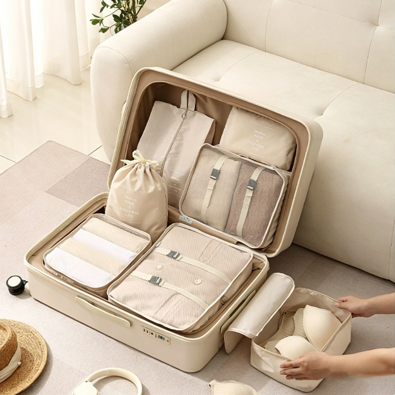 Travel Accessories In Bulk - 7-Piece Packing Cubes Set - Travel