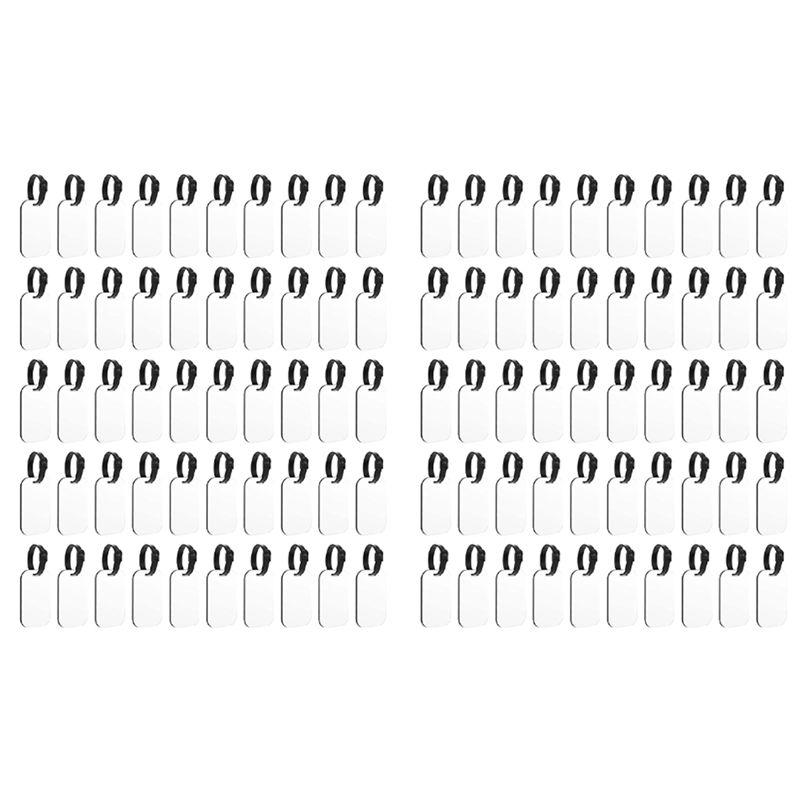 Travel Accessories International - NEW-100PCS Sublimation Blank Luggage Tags White