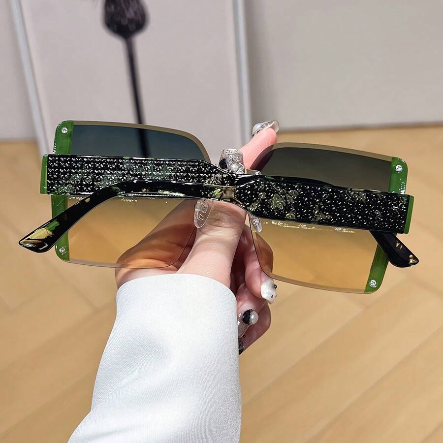 Travel Accessories Men - Oversized Frameless Square Gradient Sunglasses For