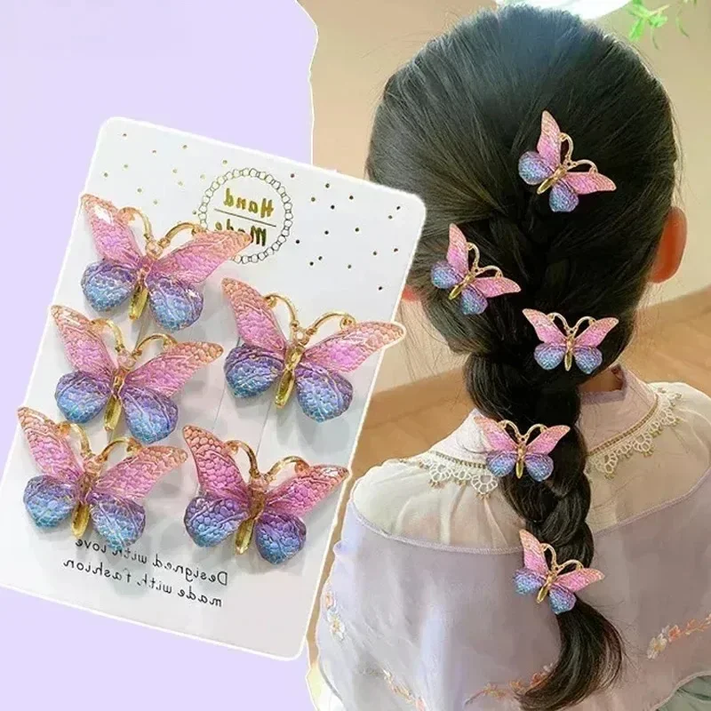 Travel Accessories With Kids - 5pcs Sweet Hair Clips Stereoscopic Color