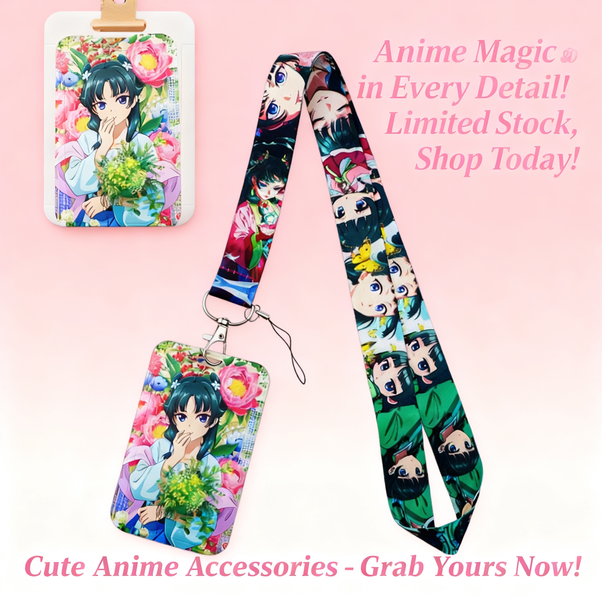 Travel Accessories Men - Cute Anime Girl Lanyard Neck Strap