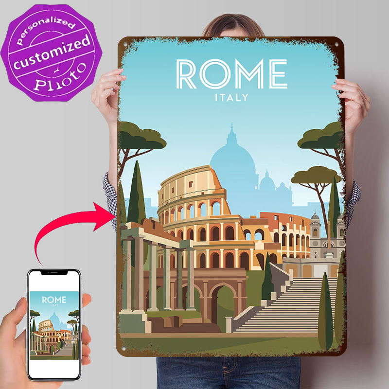 Travel Accessories Rome - Rome Travel Metal Poster Wall Art