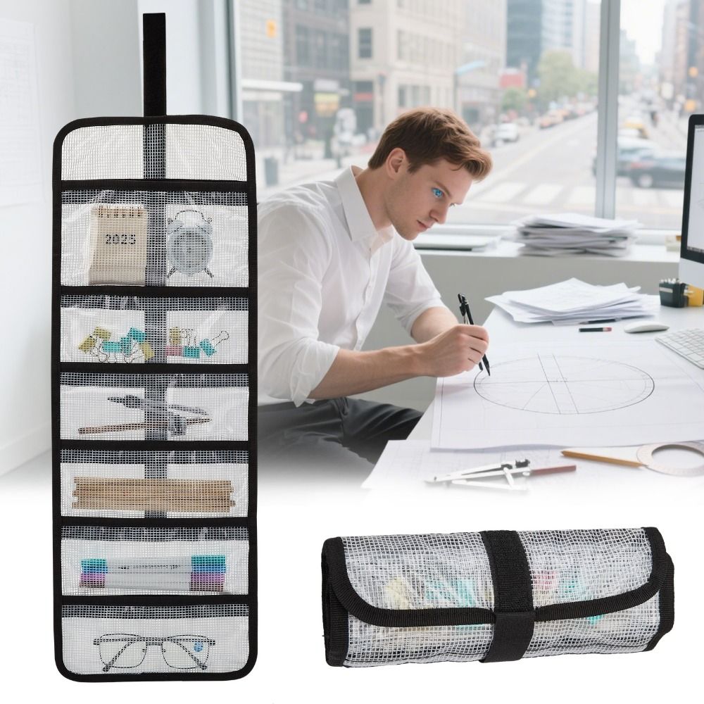 Travel Router Accessories - Portable Roll Up Mesh Storage Bag