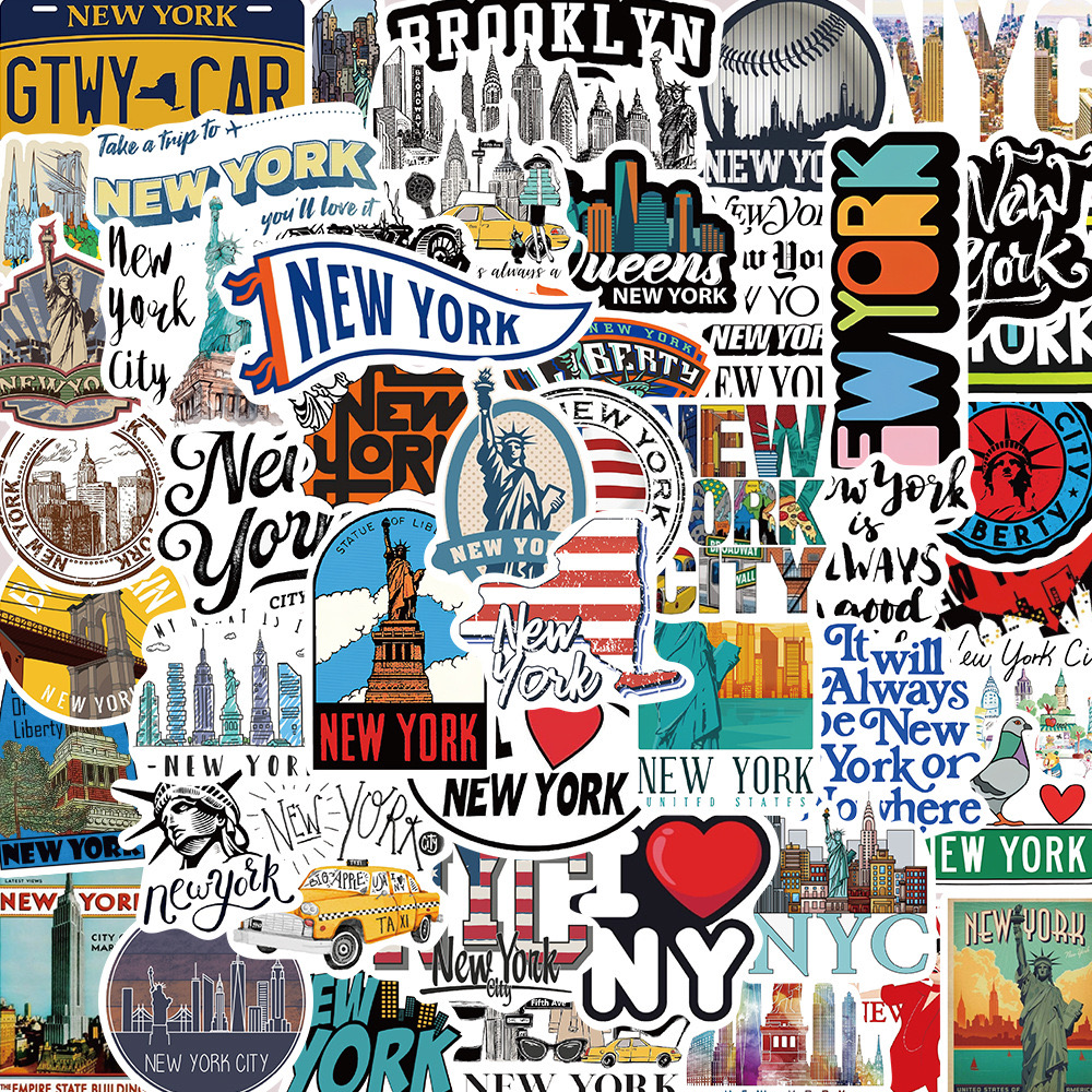 10/50PCS Cute New York City St - Travel Accessories New York ulasan dan harga