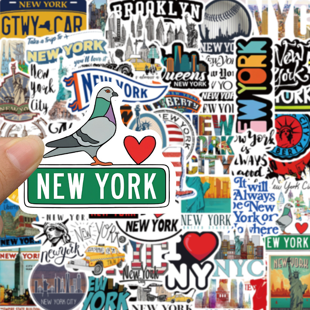 10/50PCS Cute New York City St - Travel Accessories New York ulasan dan harga
