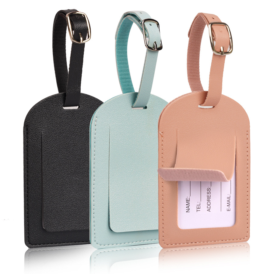 Women Men Luggage Tags PU Leat - Travel Accessories International ulasan dan harga