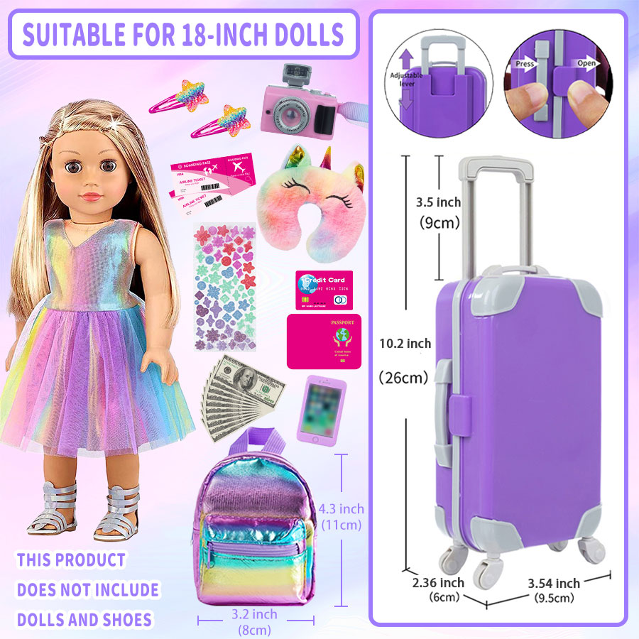 18inch Doll Clothes and Access - Travel Accessories With Kids ulasan dan harga