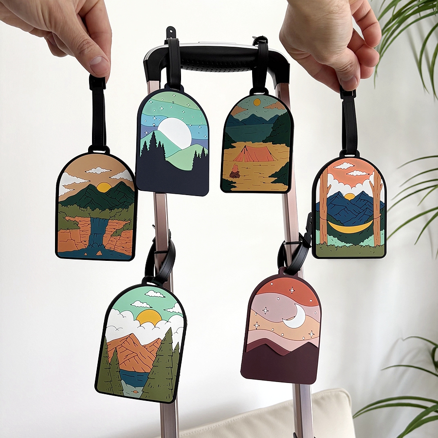 1/3/6pcs landscape luggage tag - Travel Accessories International ulasan dan harga