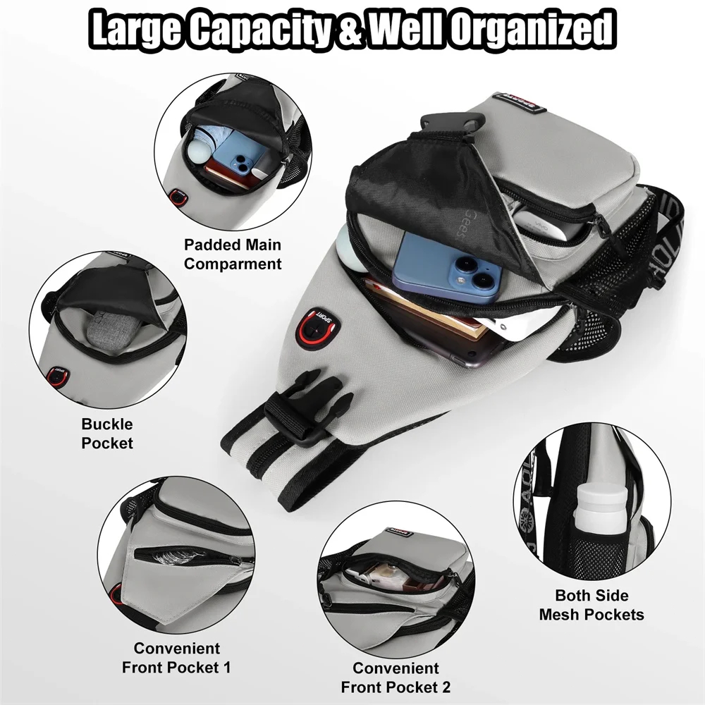 Multi-pocket Casual Chest Bag  - Travel Accessories Men ulasan dan harga