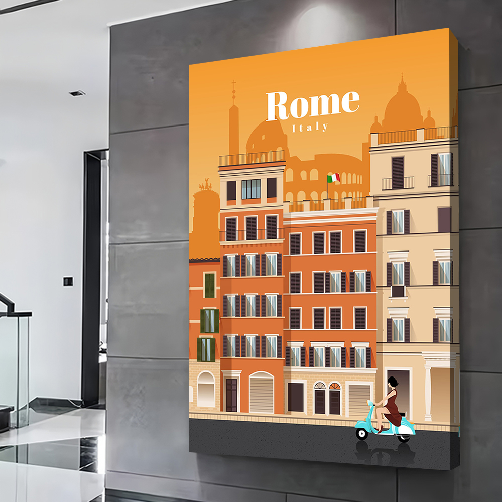 Travel to Rome Printing Poster - Travel Accessories Rome ulasan dan harga