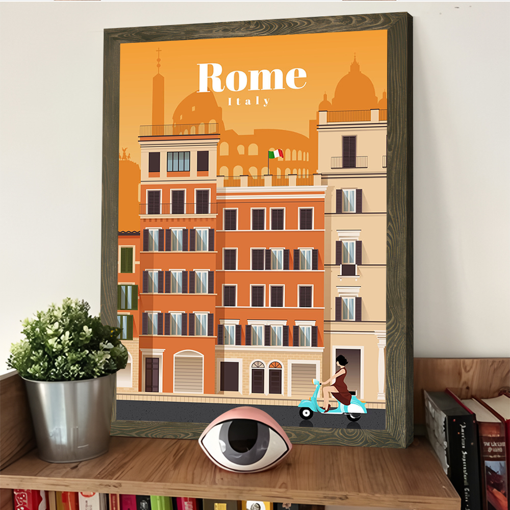 Travel to Rome Printing Poster - Travel Accessories Rome ulasan dan harga