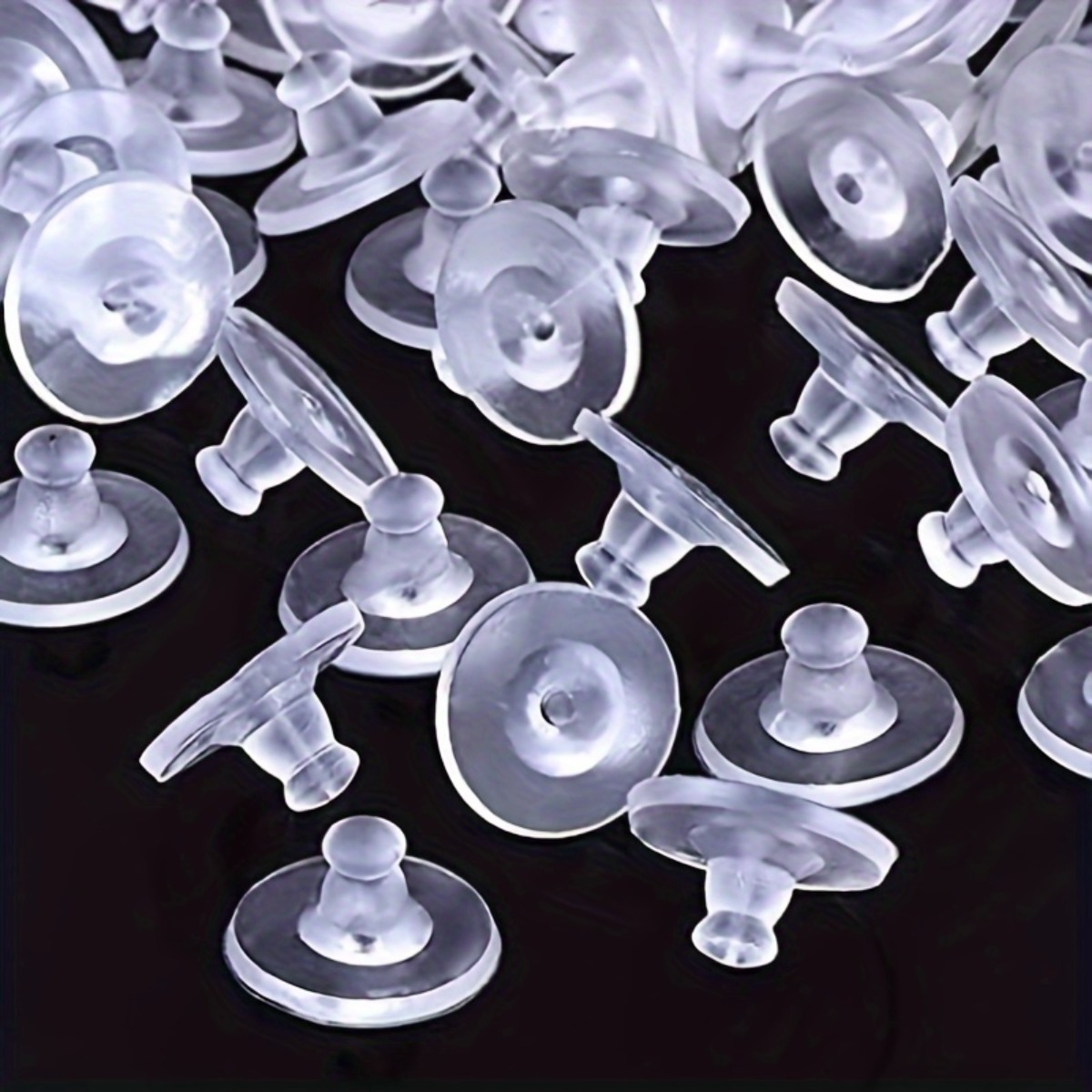 40Pcs Clear Soft Rubber Earrin - Travel Accessories Dropshipping ulasan dan harga