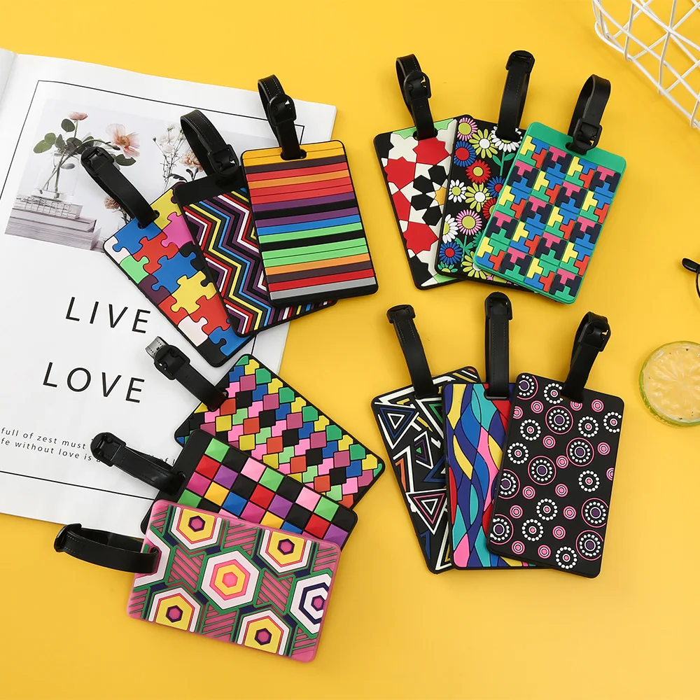 1PCS Geometric Luggage Tags Su - Travel Accessories International ulasan dan harga