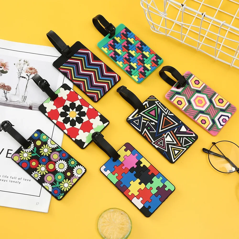 1PCS Geometric Luggage Tags Su - Travel Accessories International ulasan dan harga