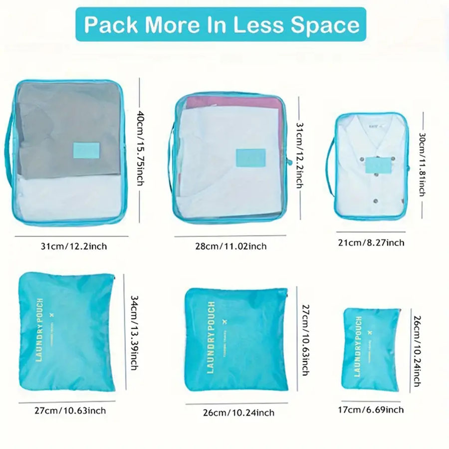 6pcs Travel Organizer Storage  - Travel Accessories Organiser ulasan dan harga