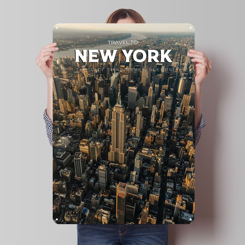 New York Travel Print Metal Si - Travel Accessories New York ulasan dan harga