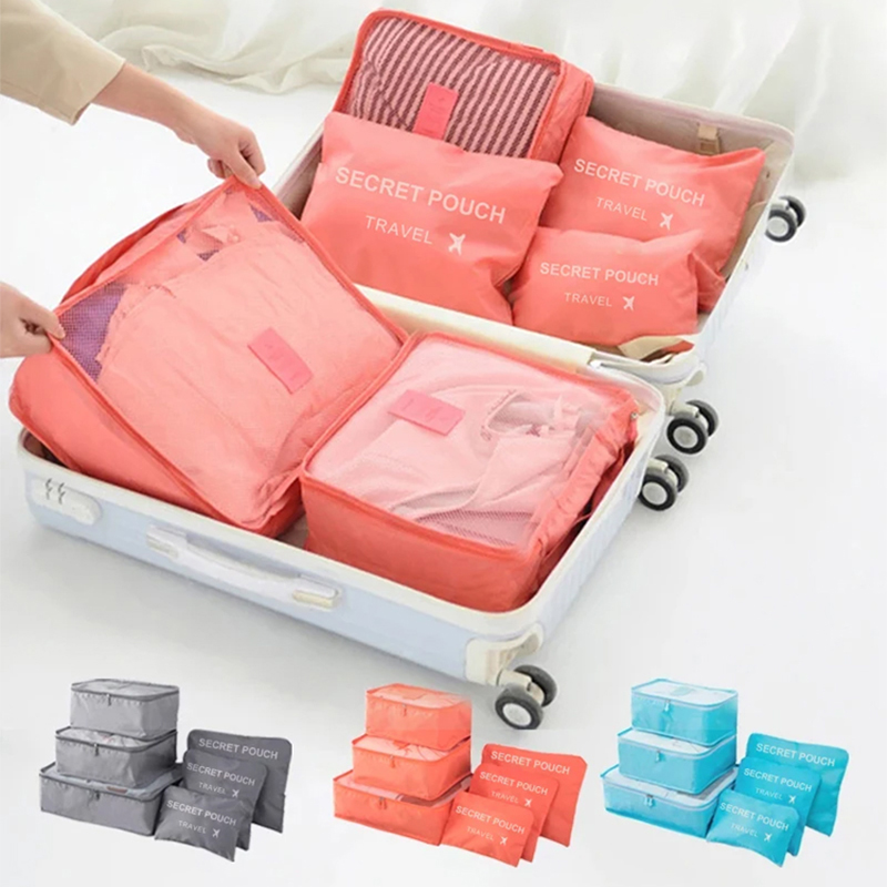 6pcs Travel Storage Bag Large  - Travel Accessories Organiser ulasan dan harga