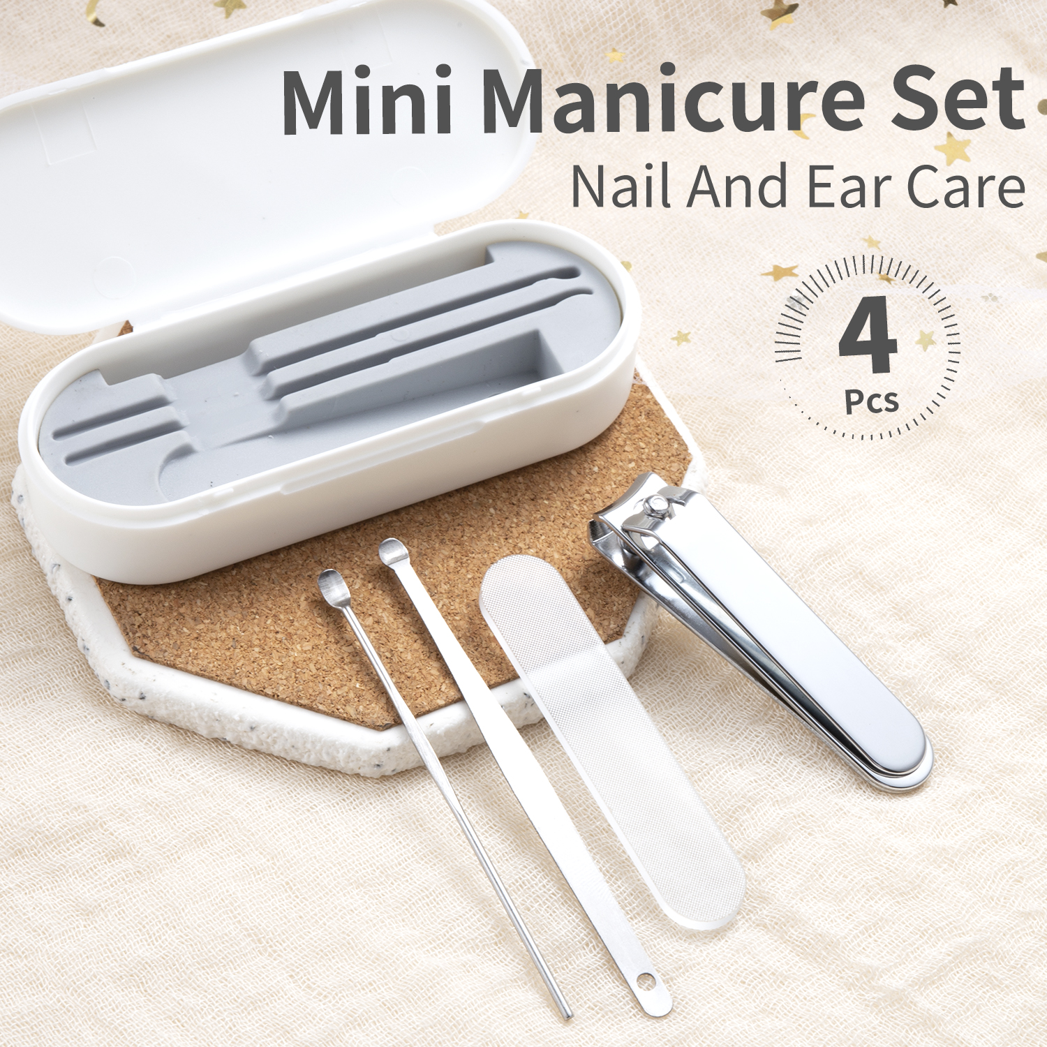 4PCS Nail Clipper Set Nano Gla - Travel Router Accessories ulasan dan harga