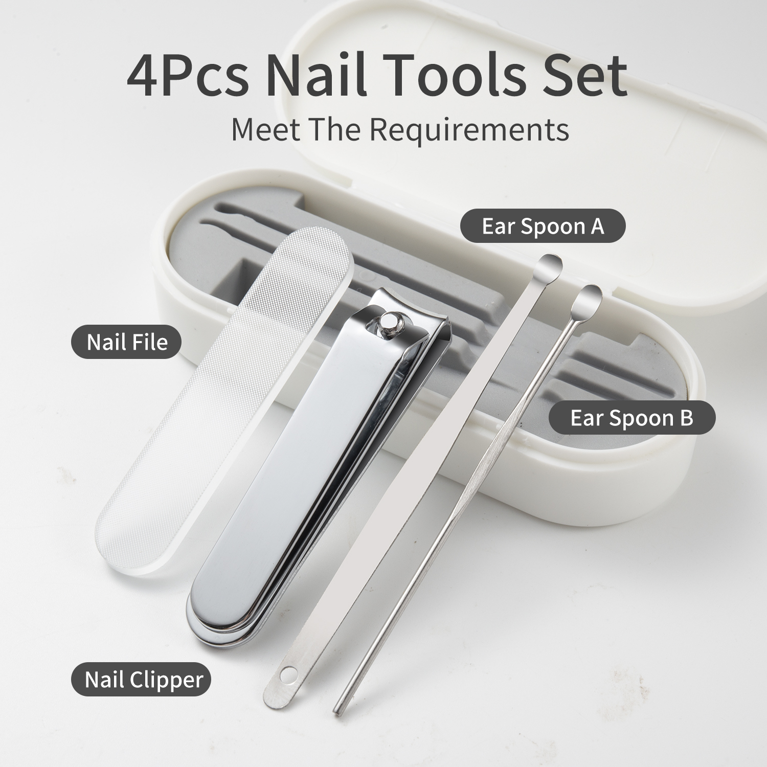 4PCS Nail Clipper Set Nano Gla - Travel Router Accessories ulasan dan harga