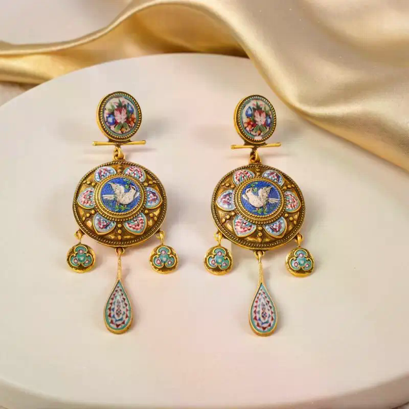 Retro Court-Style Rattle Earri - Travel Accessories Dropshipping ulasan dan harga