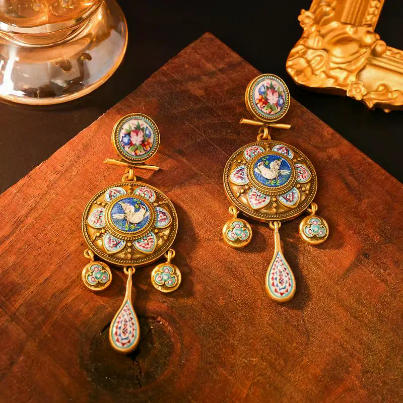 Retro Court-Style Rattle Earri - Travel Accessories Dropshipping ulasan dan harga