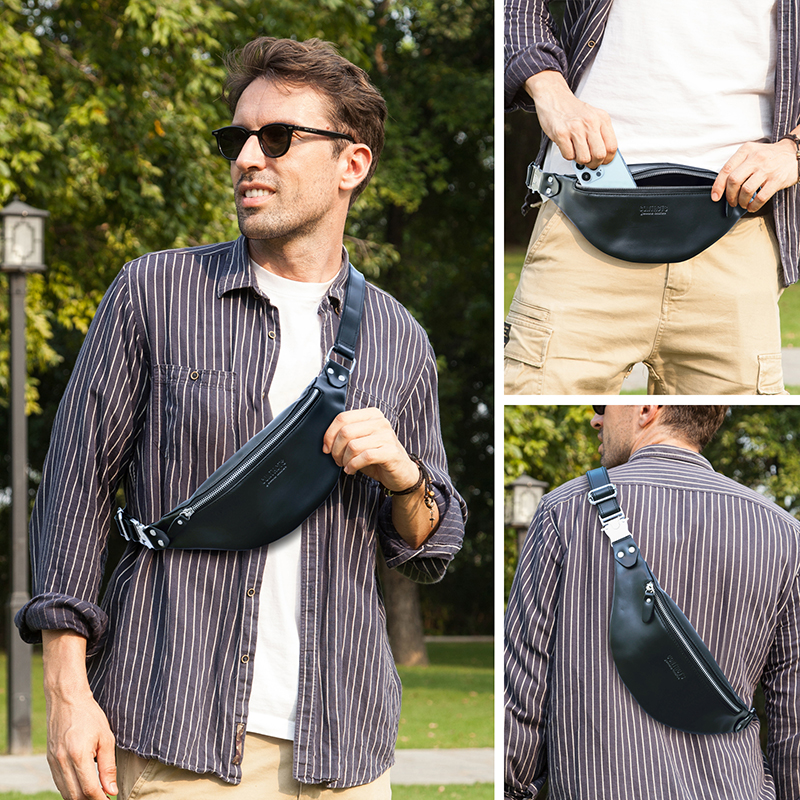 CONTACT'S Men Waist Packs Genu - Travel Accessories Men ulasan dan harga