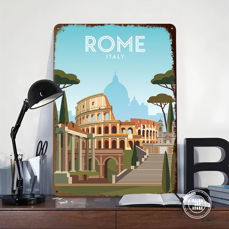 Rome Travel Metal Poster Wall  - Travel Accessories Rome ulasan dan harga