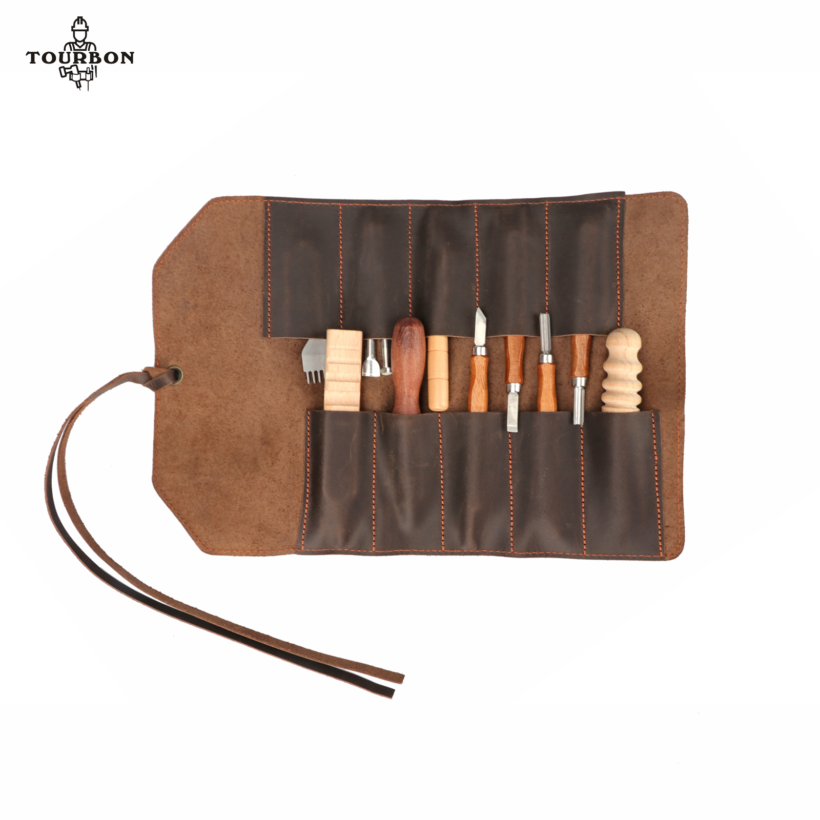 Tourbon Leather Tools Roll Up  - Travel Router Accessories ulasan dan harga