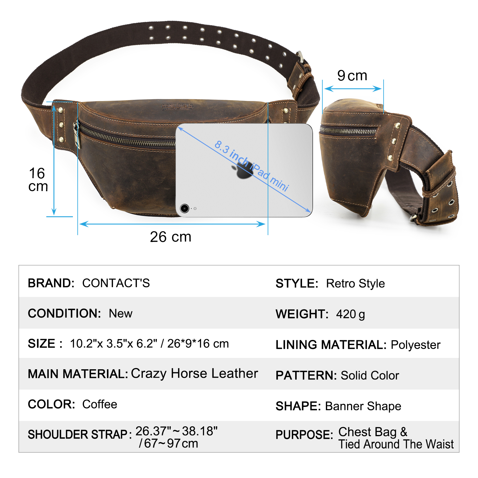 CONTACT'S Genuine Leather Wais - Travel Accessories Men ulasan dan harga