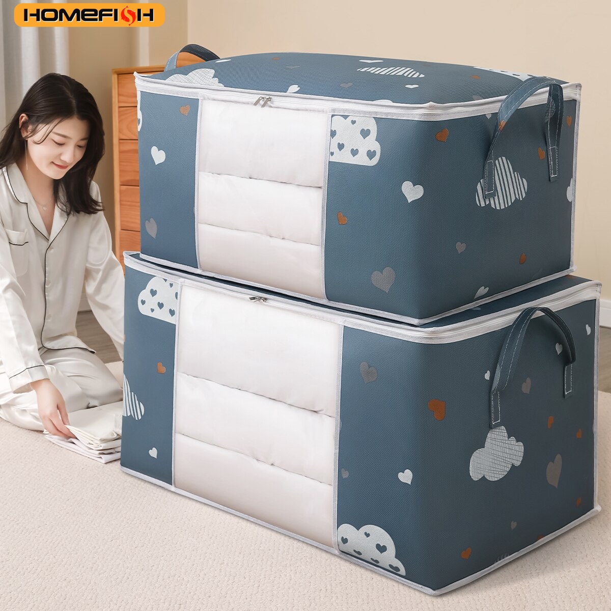 HOMEFISH Quilt Storage Bag Mul - Travel Accessories Organiser ulasan dan harga