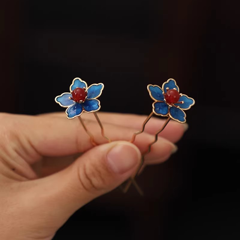 Blue Flower Ancient-Style Hanf - Travel Accessories New ulasan dan harga