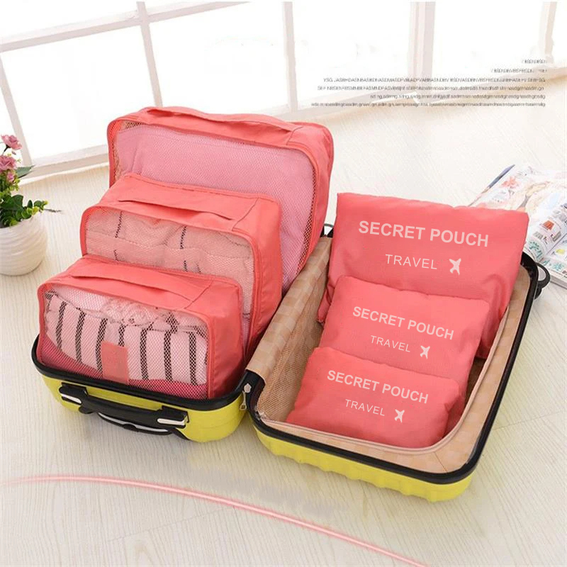6pcs Travel Storage Bag Large  - Travel Accessories Organiser ulasan dan harga