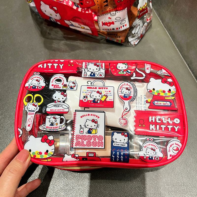 Cute Kitty PVC Cosmetic Bag Wa - Travel Accessories Organiser ulasan dan harga