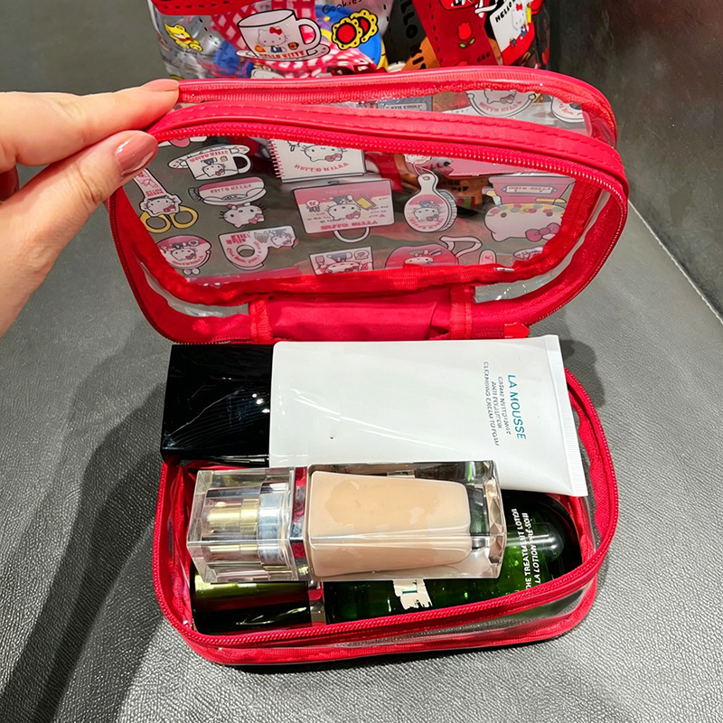 Cute Kitty PVC Cosmetic Bag Wa - Travel Accessories Organiser ulasan dan harga